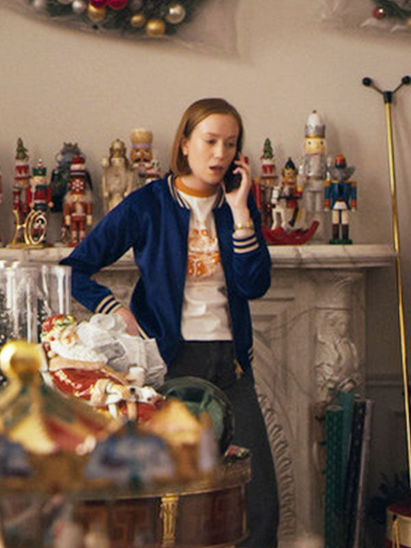 Ava Benton Hacks Season 02 Blue Bomber Jacket