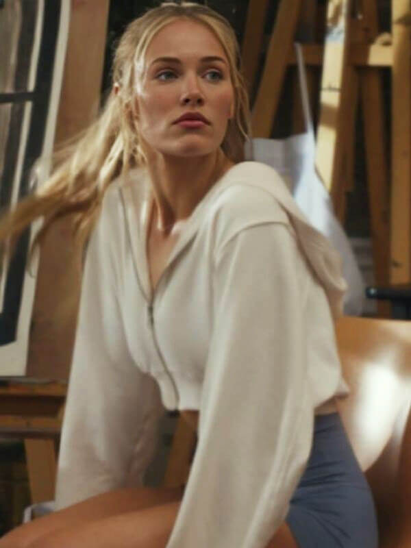 Aynsly Norris Landman 2025 White Crop Hoodie 