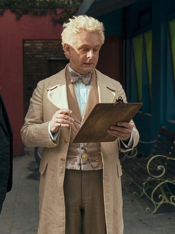 Aziraphale Good Omens Season 01  Beige Cotton Coat