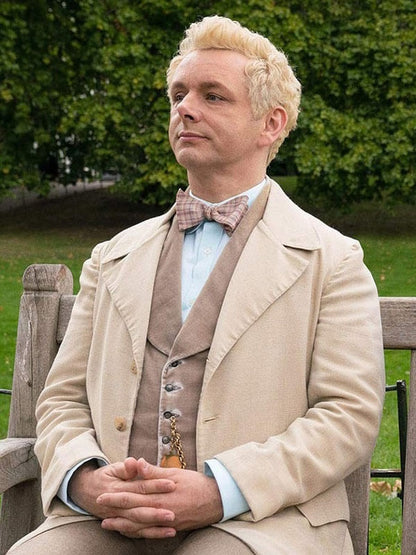 Aziraphale Good Omens Season 01  Beige Cotton Coat
