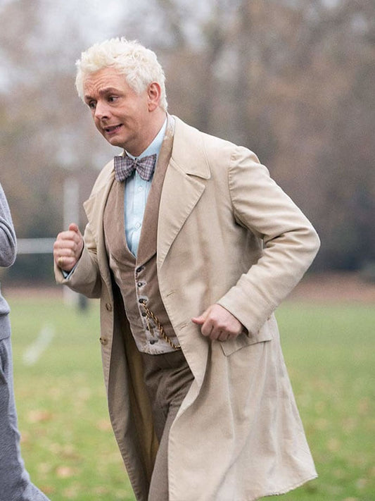 Aziraphale Good Omens Season 01  Beige Cotton Coat