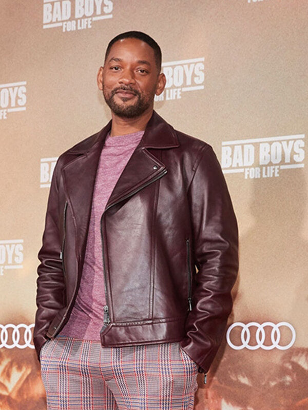 Bad Boys For Life Premiere 2020 Will Smith Brown Leahther Jacket