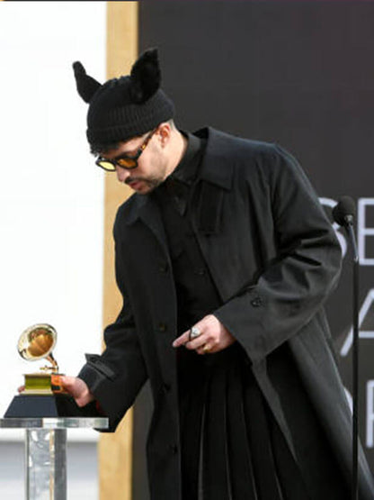 Bad Bunny 63rd Grammy's Black Coat