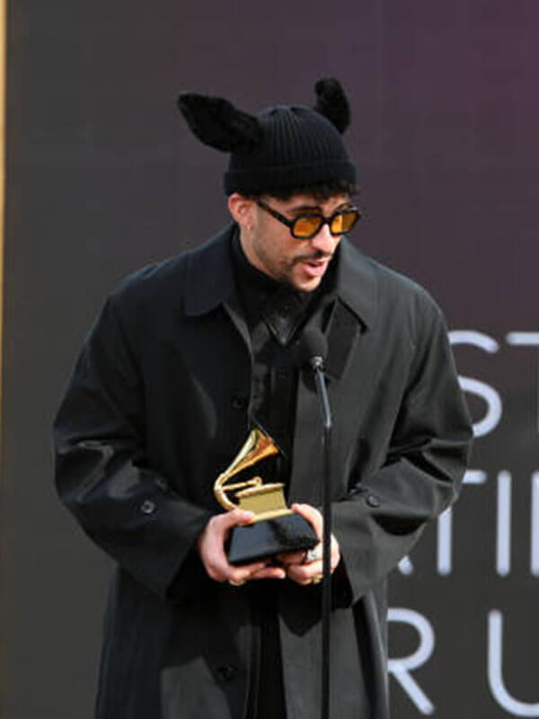Bad Bunny 63rd Grammy's Black Coat