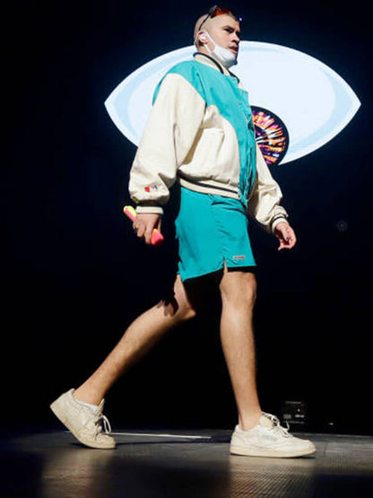 Bad Bunny Spotify Viva Blue Jacket and Short.