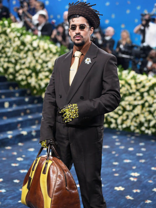 Bad Bunny Met Gala 2025 Black Wool Blazer