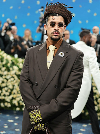 Bad Bunny Met Gala 2025 Black Wool Blazer