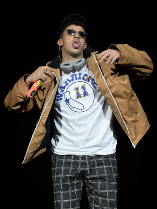 Bad Bunny Oakland Concert Brown Jacket.