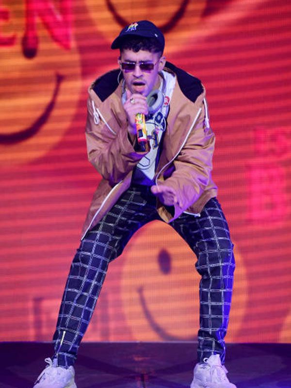 Bad Bunny Oakland Concert Brown Jacket.