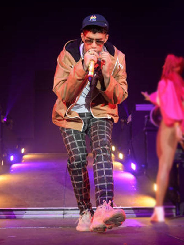 Bad Bunny Oakland Concert Brown Jacket.