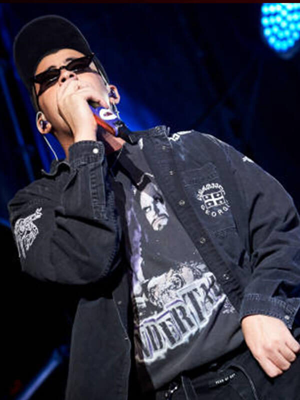 Bad Bunny Rio Babel Festival Black Jacket.