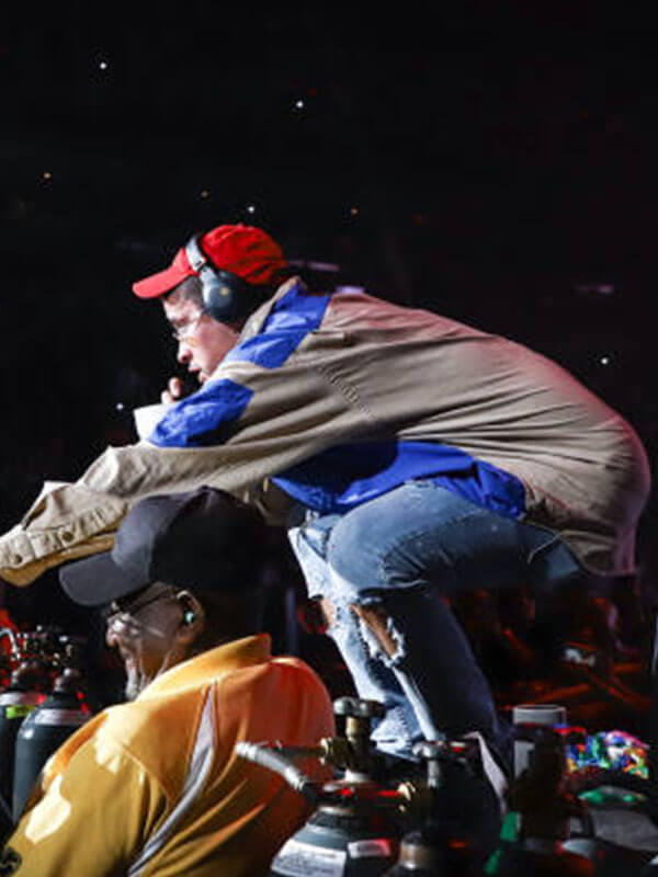 Bad Bunny Uforia Festival Blue Guayabera Jacket.