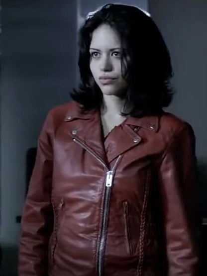 Ben 10: Alien Swarm 2009 Alyssa Diaz Red Leather Jacket 