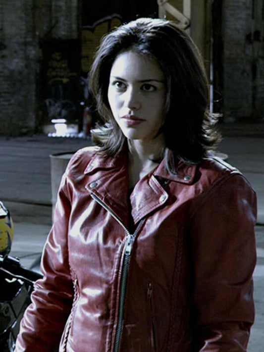 Ben 10: Alien Swarm 2009 Alyssa Diaz Red Leather Jacket 