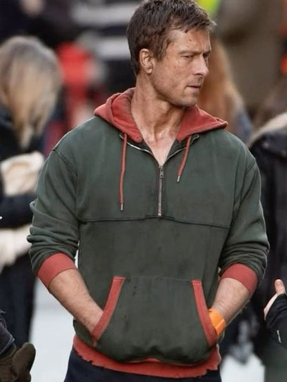 Ben Richards The Running Man Blue Hoodie Jacket.