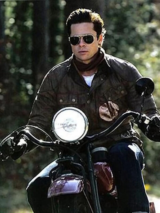 Benjamin Button Black Waxed Leather Jacket