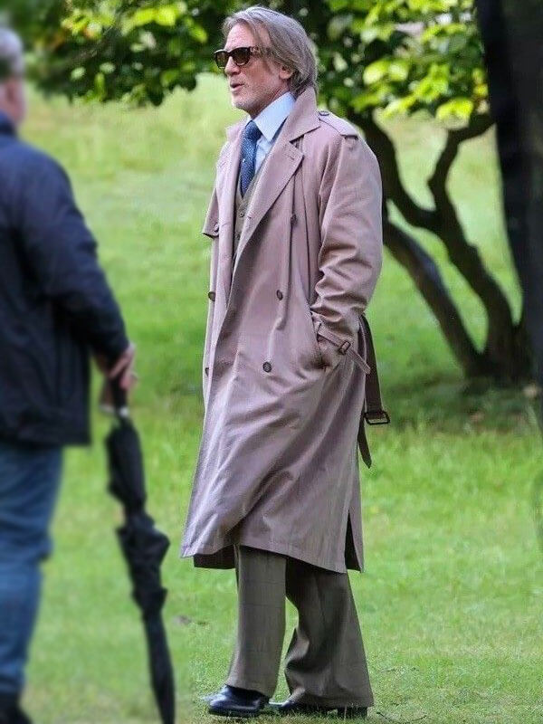 Benoit Blanc Wake up Dead Man Tan Trench Coat