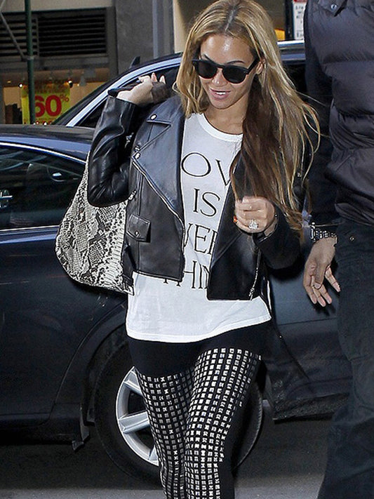 Beyonce Black Leather Jacket 