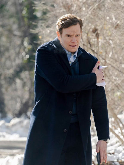 Bill Goodman CIA Season 01 Blue Wool Trench Coat