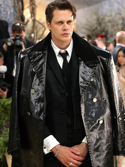 Bill Skasgaard Met Gala 2026 Black Cotton Coat