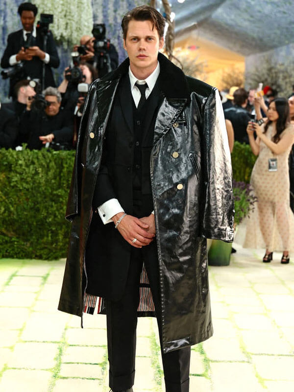 Bill Skasgaard Met Gala 2026 Black Cotton Coat