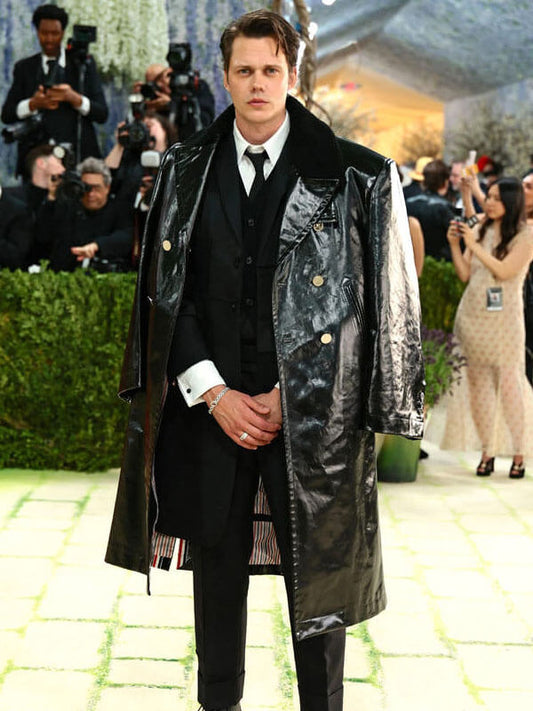 Bill Skasgaard Met Gala 2026 Black Cotton Coat