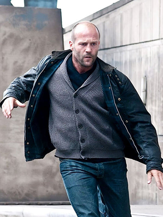 Blitz 2011 Jason Statham Black Leather Jacket