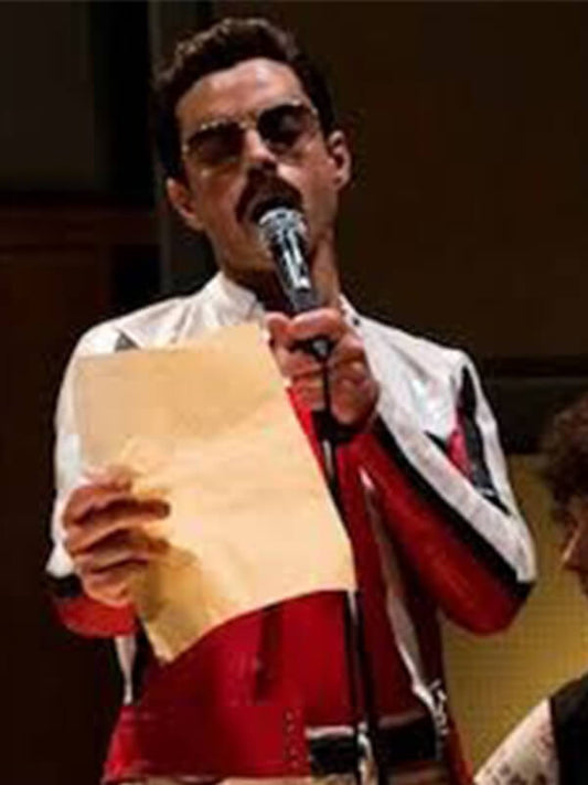 Bohemian Rhapsody 2018 Rami Malek Multi Leather Jacket