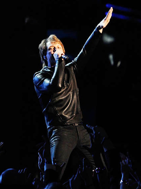 Bon Jovi 52nd Annual Grammys Black Leather Jacket