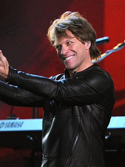 Bon Jovi 52nd Annual Grammys Black Leather Jacket