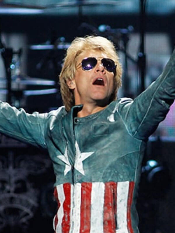 Bon Jovi Rock In Rio Blue Leather Jacket
