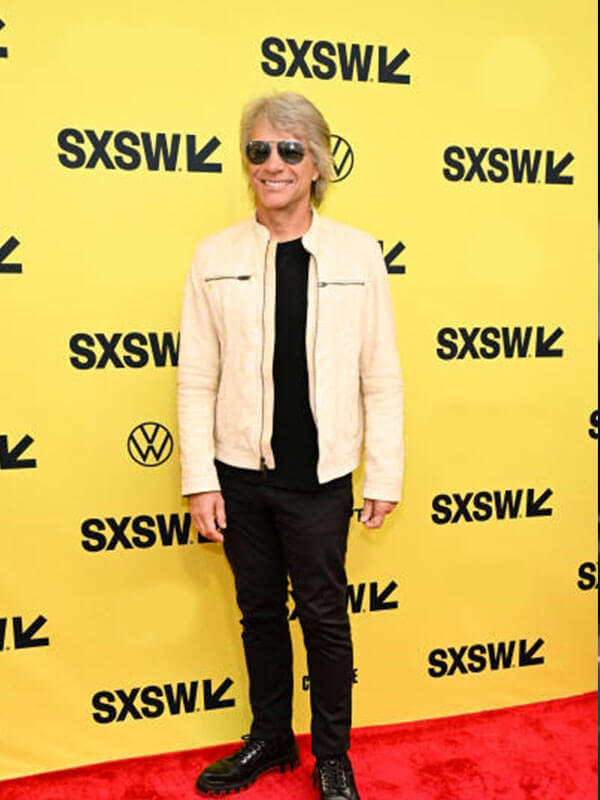 Bon Jovi The Bon Jovi Story Premiere Tan Leather Jacket
