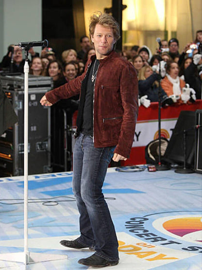 Bon Jovi Today Show Red Suede Jacket