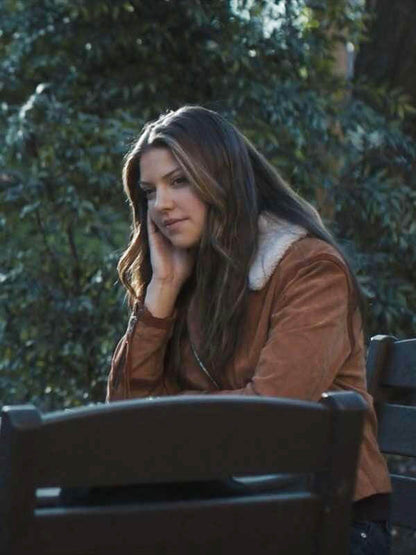 Bree Tell Me Lies Season 02 Brown Suede Leather Jacket