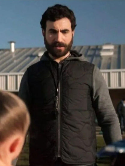 Brett Goldstein Ted Lasso Season 02 Grey Quilted Vest