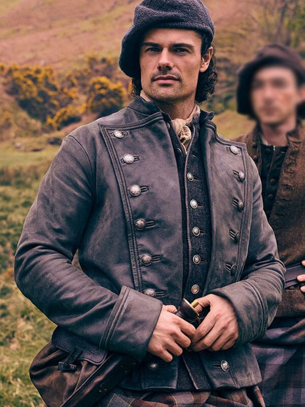 Brian Fraser Outlander Blood of my Blood Blue Leather Jacket.