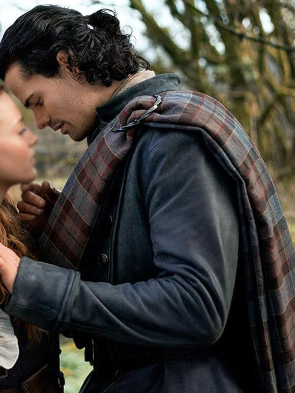 Brian Fraser Outlander Blood of my Blood Blue Leather Jacket.