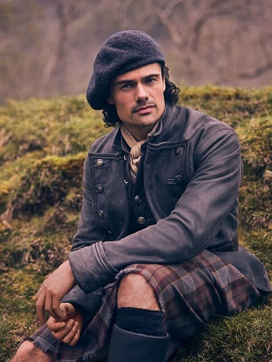 Brian Fraser Outlander Blood of my Blood Blue Leather Jacket.