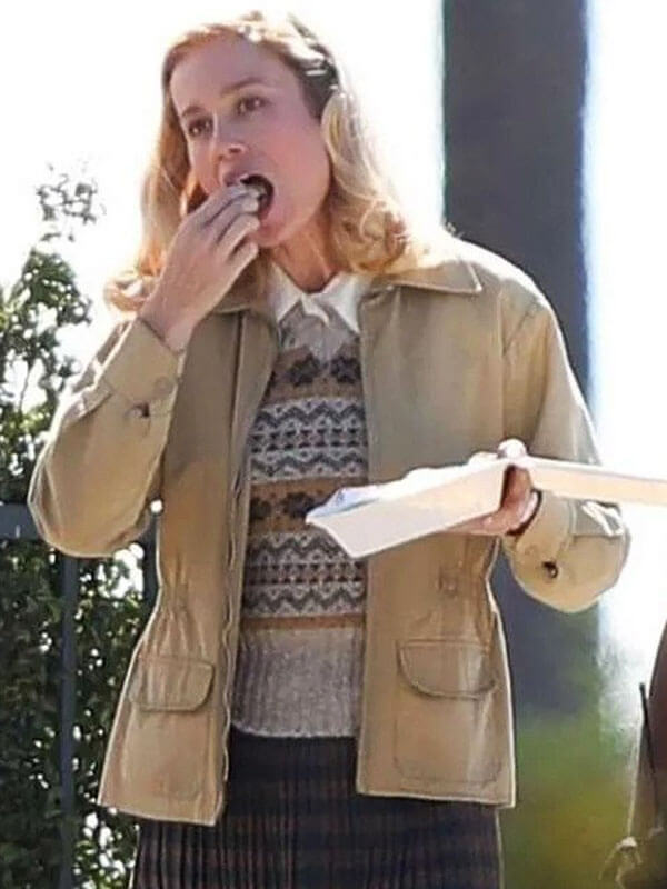 Brie Larson Lessons In Chemistry 2023 Brown Cotton Jacket