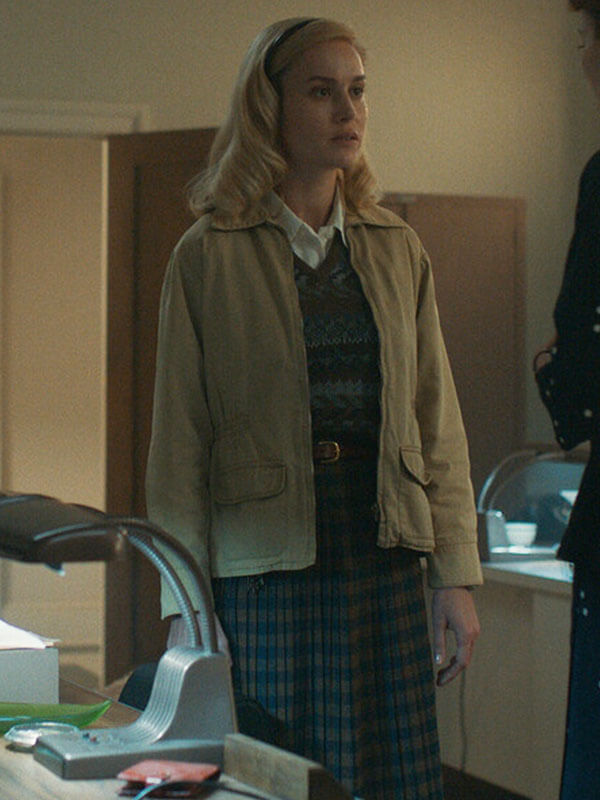 Brie Larson Lessons In Chemistry 2023 Brown Cotton Jacket