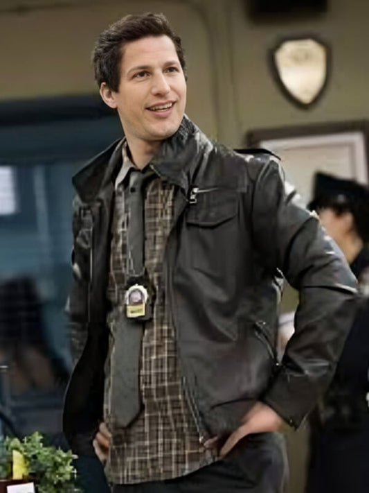 Brooklyn Nine-Nine 2013 Andy Samberg Black Leather jacket