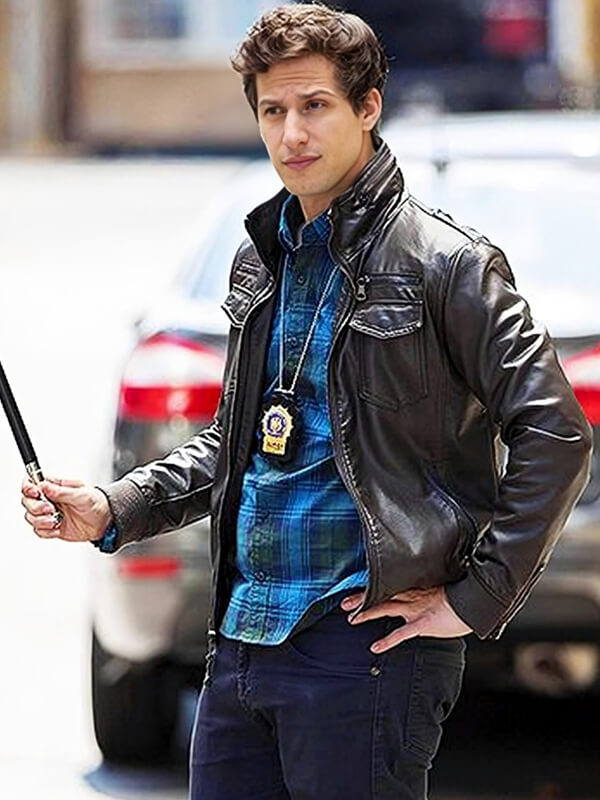 Brooklyn Nine-Nine 2013 Andy Samberg Black Leather jacket