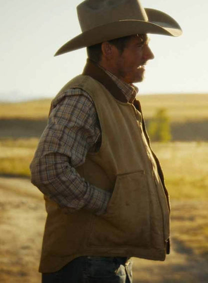 Cade Haris The Madison Season 01 Tan Cotton Vest