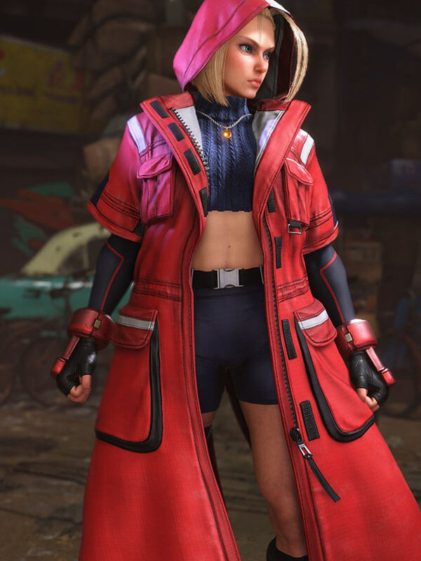 Cammy White Street Fighter 6 Red Leather Coat.