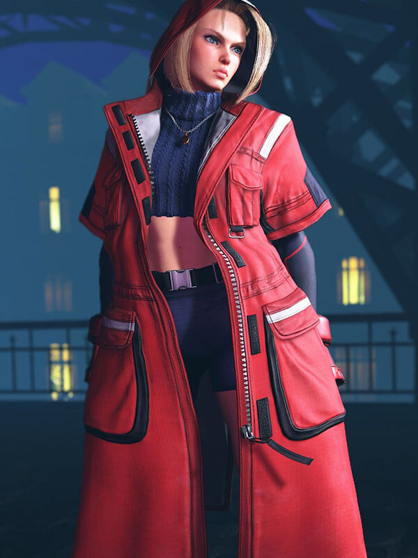 Cammy White Street Fighter 6 Red Leather Coat.