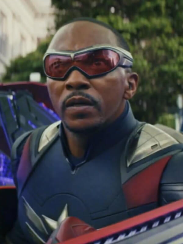Captain America Brave New World 2025  Anthony Mackie Costume Blue Jacket