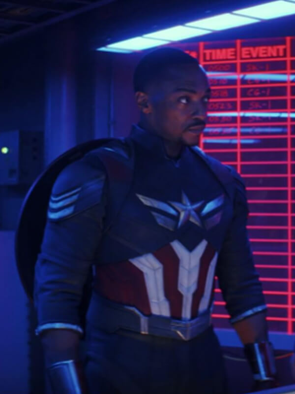 Captain America Brave New World 2025  Anthony Mackie Costume Blue Jacket