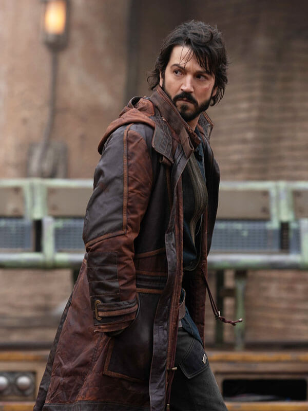 Cassian Andor Star Wars Andor Season 01 Brown Leather Trench Coat