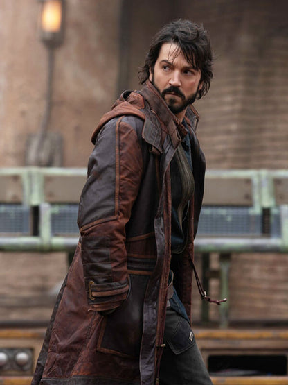 Cassian Andor Star Wars Andor Season 01 Brown Leather Trench Coat