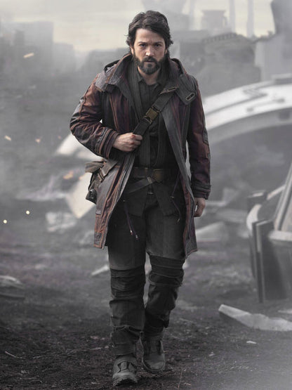 Cassian Andor Star Wars Andor Season 01 Brown Leather Trench Coat